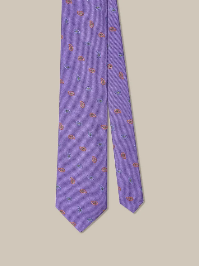 Robert Talbott Robert Pine Neat Best of Class cravatta seta viola