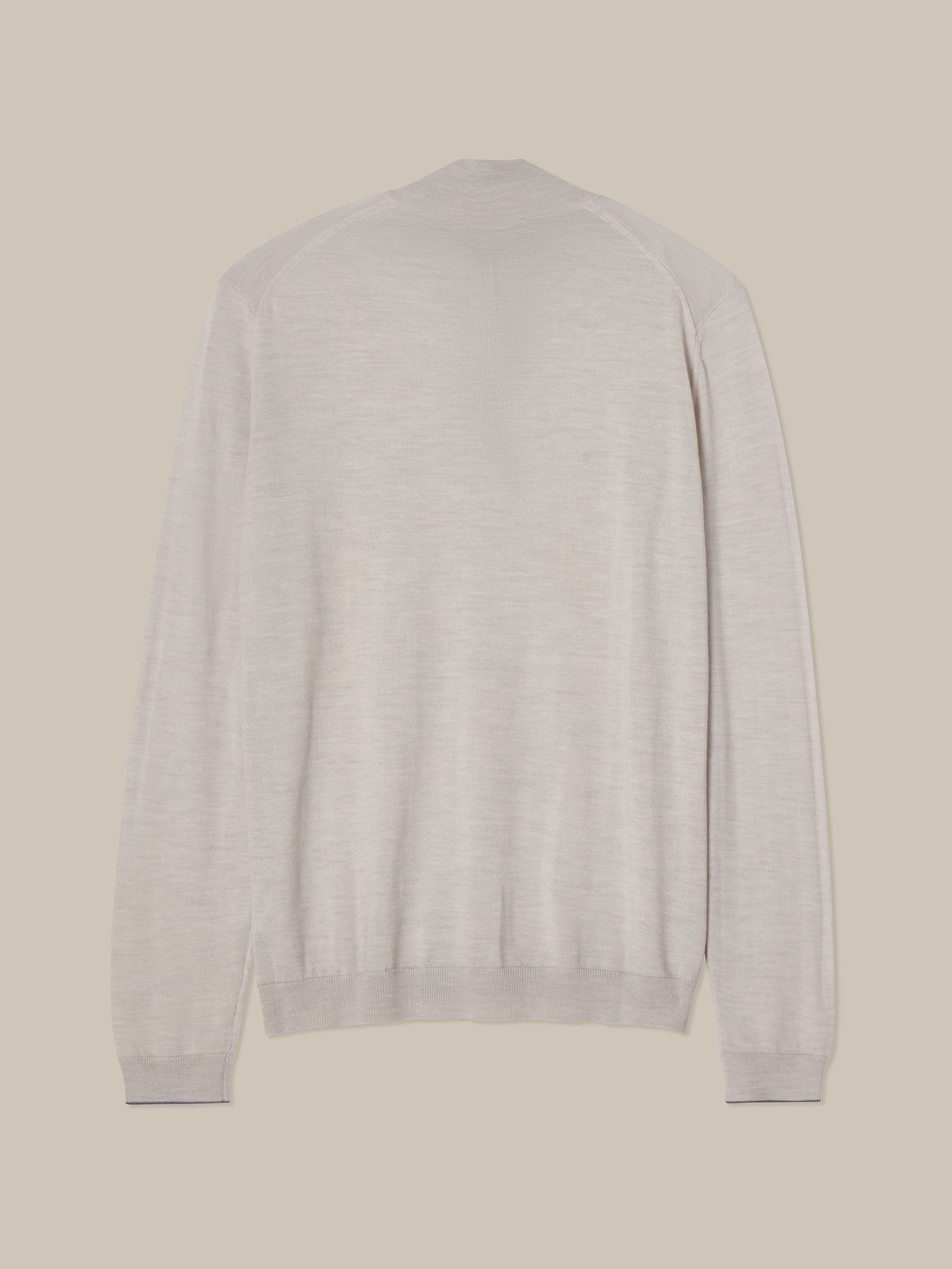 Robert Talbott Eastwood maglione mezza zip oatmeal M