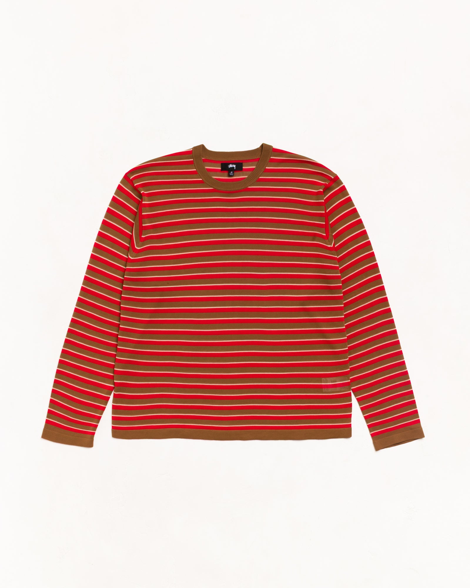 Stussy Lightweight Stripe Sweater maglione rosso righe