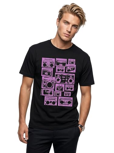 MAKAYA Ghettoblaster T-Shirt Uomo Cotone Taglia M