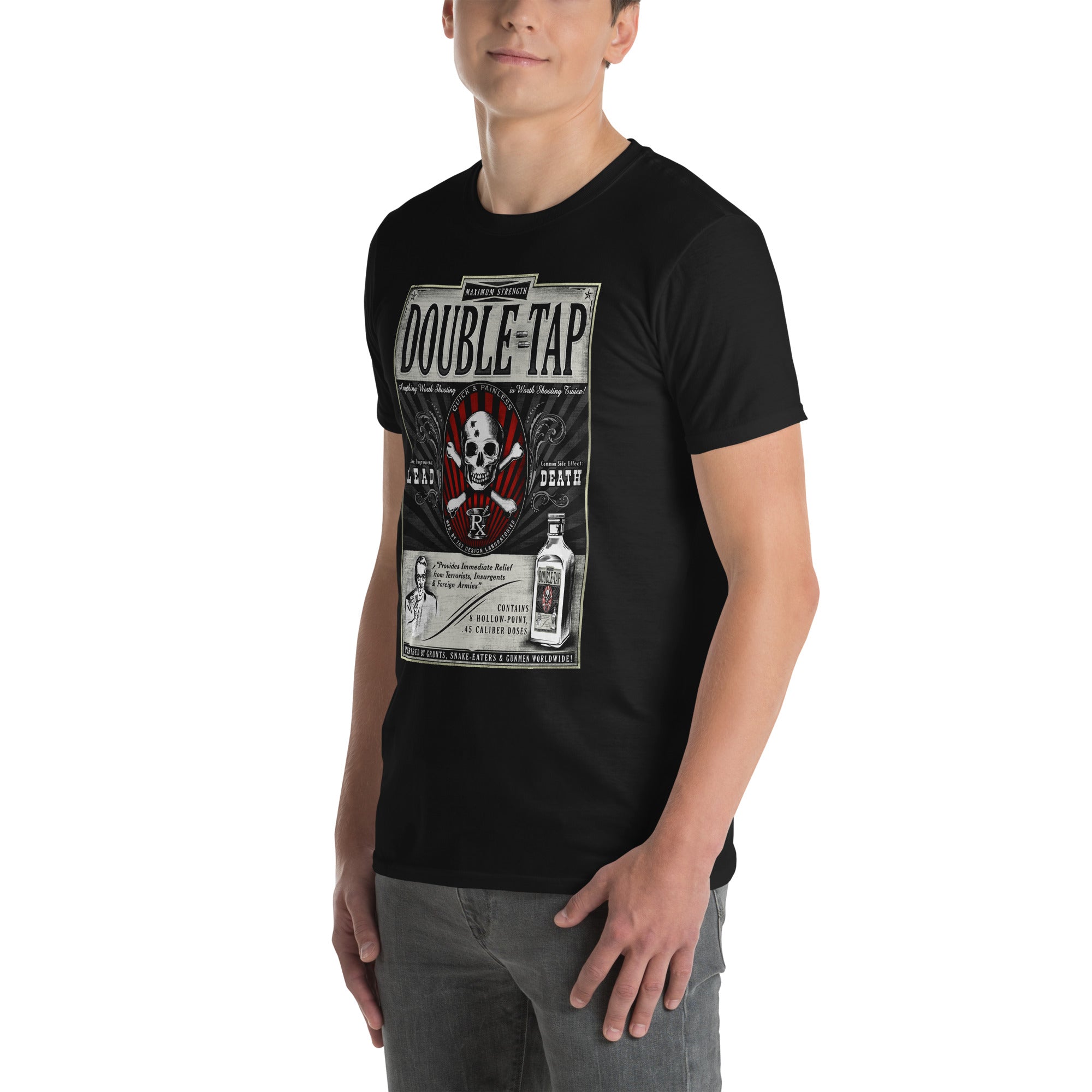 7.62 Design Double Tap T-Shirt nera cotone uomo taglia XL