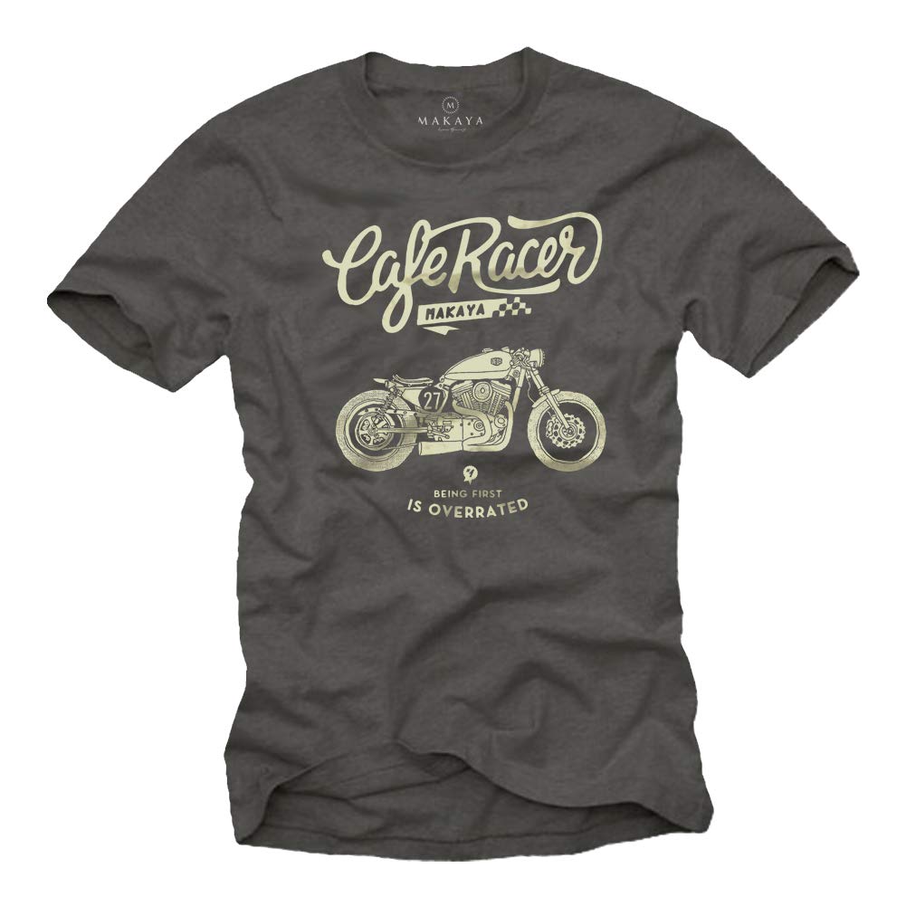MAKAYA Biker Moto T-Shirt Uomo XL Cotone