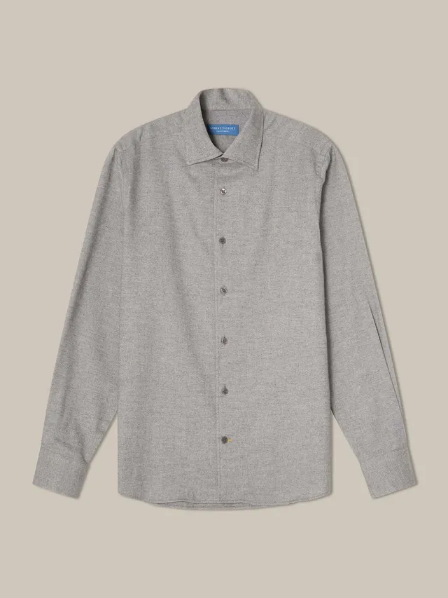 Robert Talbott Morgan Luxe camicia flanella grigia
