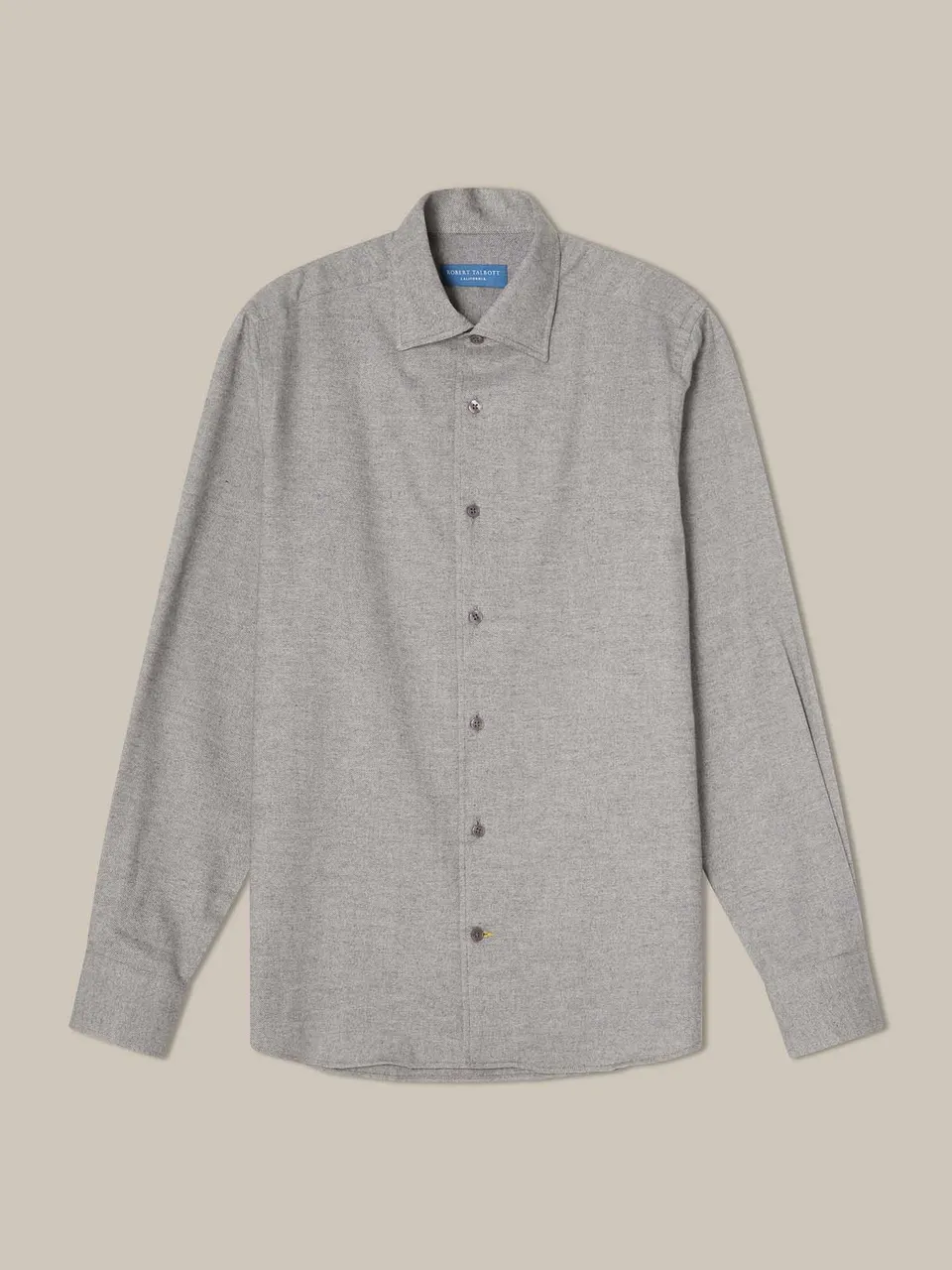 Robert Talbott Morgan Luxe camicia flanella grigia
