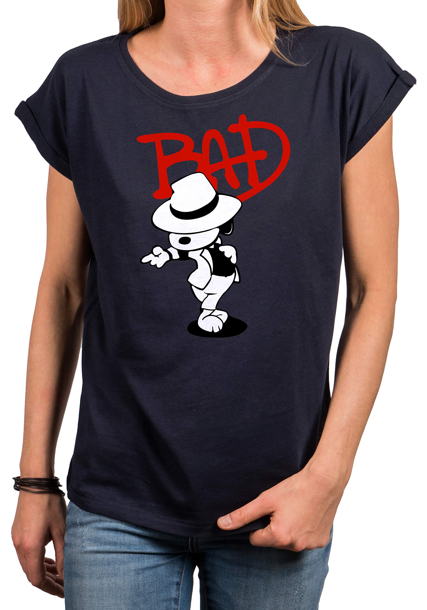 MAKAYA T-Shirt Donna Bad Dog Jackson Maglietta XL Cotone