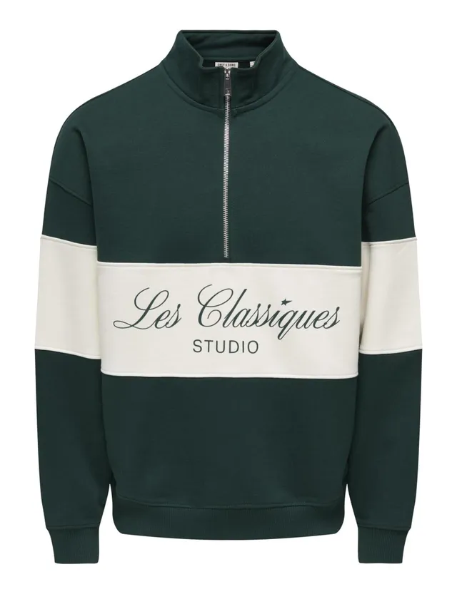 Only & Sons Onsles Classiques Ovz Felpa Uomo Mezza Zip