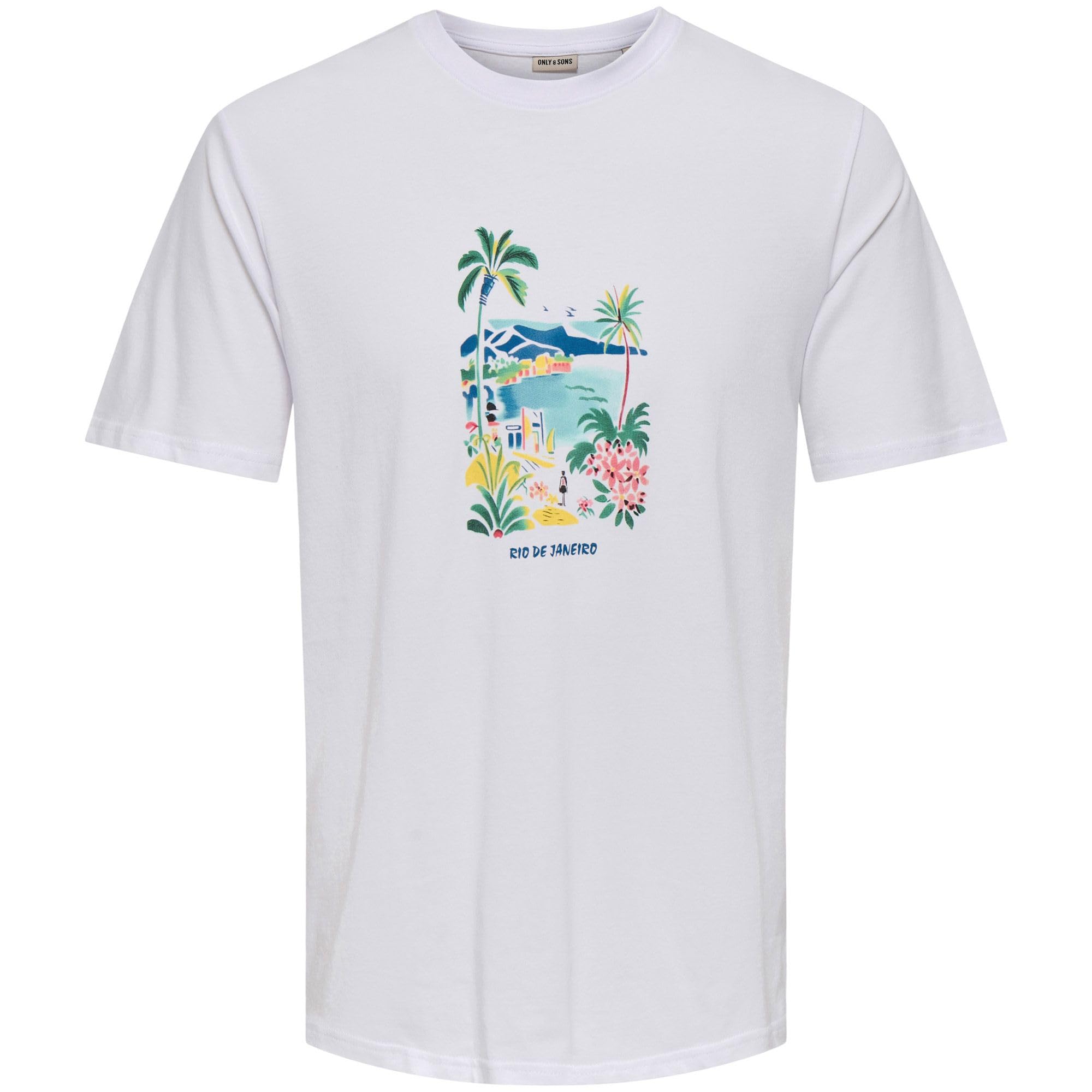 Only & Sons Stillo Life Regular SS t-shirt bianco cotone