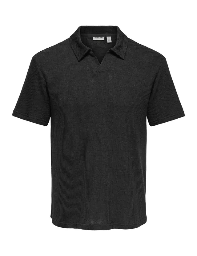 Only & Sons Onsconley Polo Maniche Corte Uomo Nera