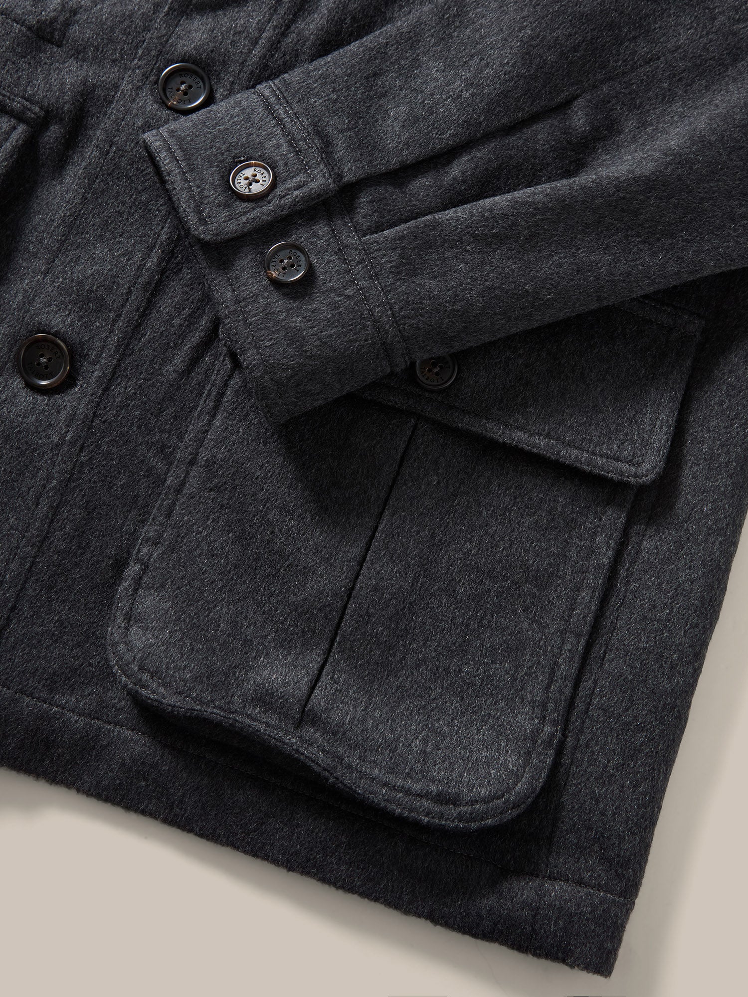 Robert Talbott Ross Field Jacket giacca cashmere grigio medio