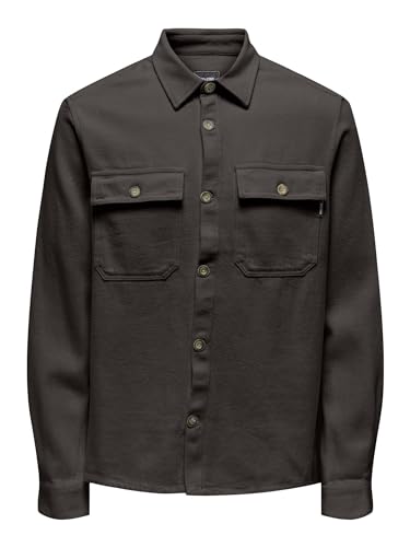 Only & Sons Mar overshirt camicia uomo Raven