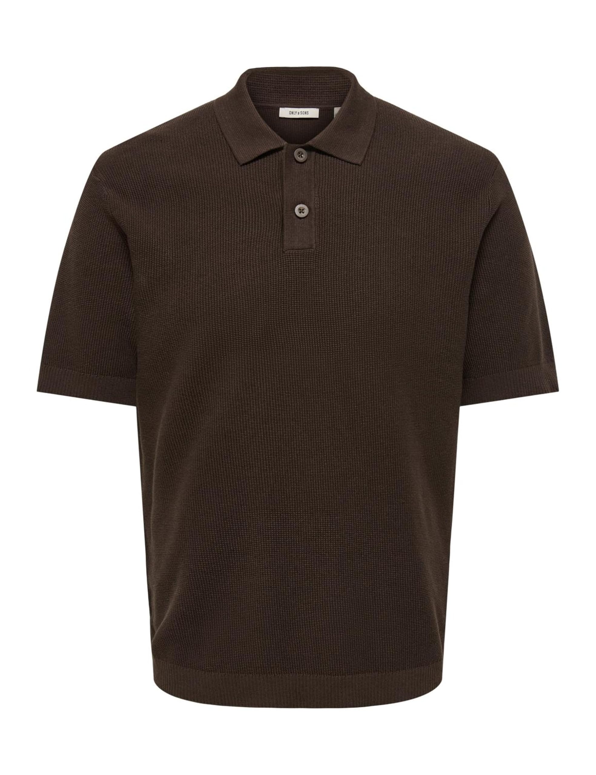 Only & Sons Stony Polo Uomo Waffle Manica Corta Antler