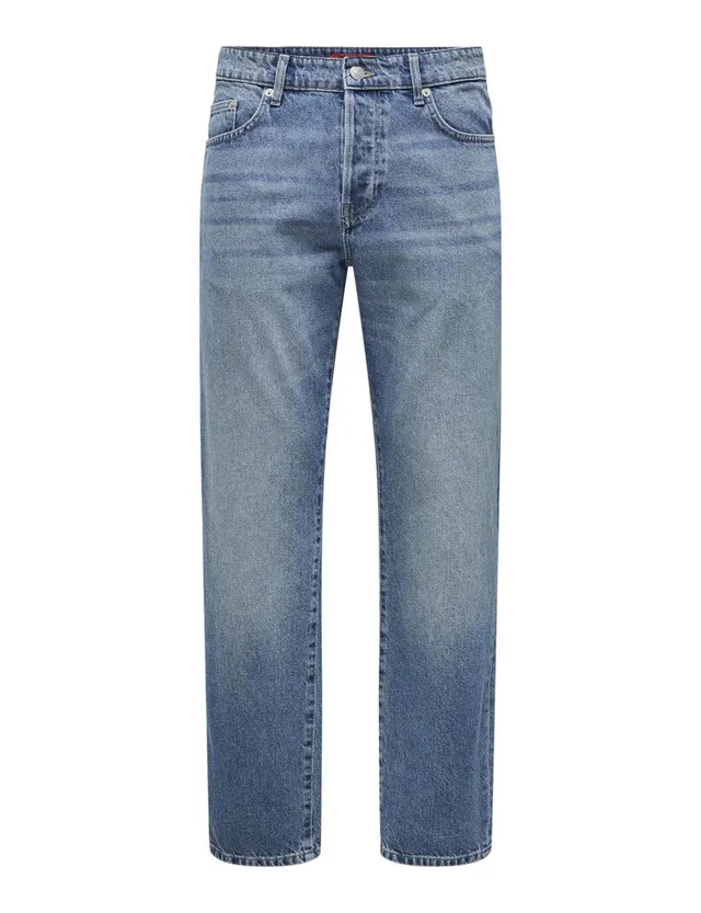 Only & Sons Onsedge Jeans Uomo Straight Nero 33W/32L