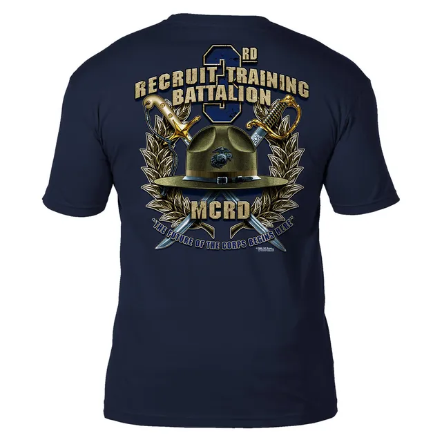 7.62 Design MCRD San Diego maglietta uomo navy cotone 3rd Battalion
