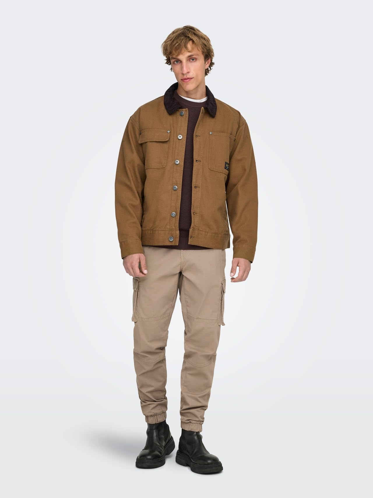 Only & Sons Onstimber Giacca Uomo Nero Taglia L Leggera