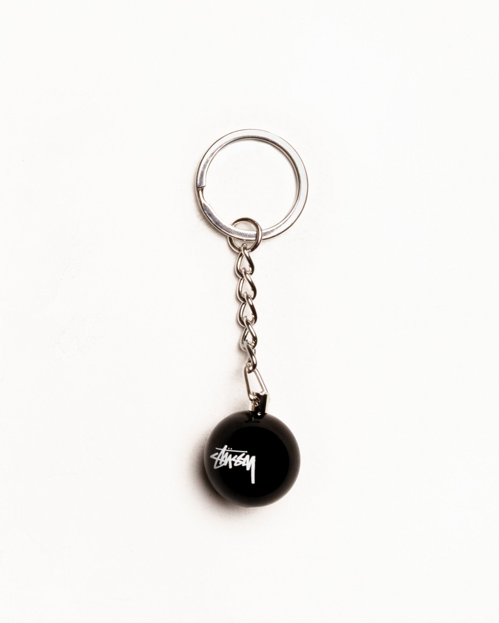 Stussy 8 Ball Keychain portachiavi nero metallo