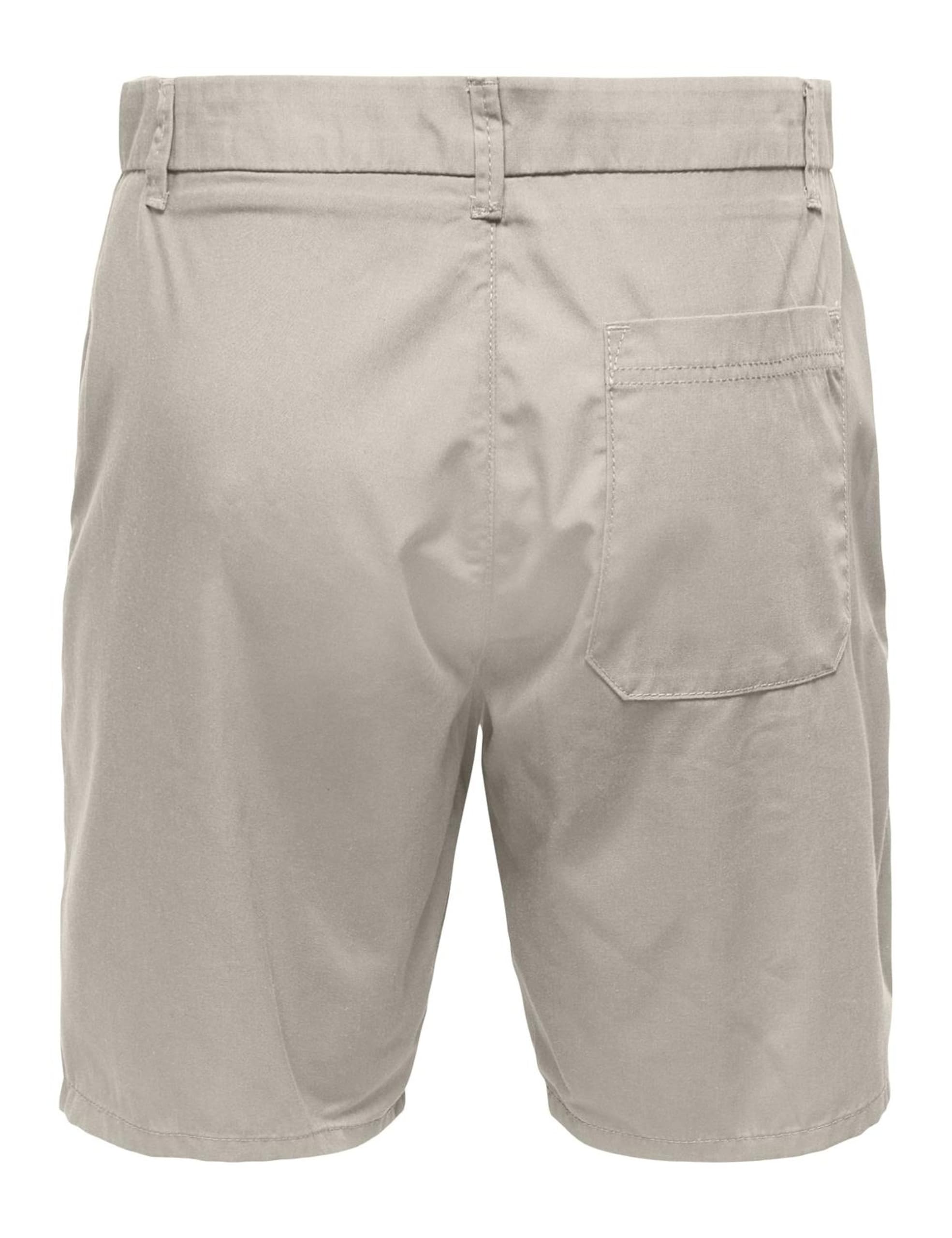 ONLY & SONS Onskal Chino 0287 Pantaloncini Uomo L Argento