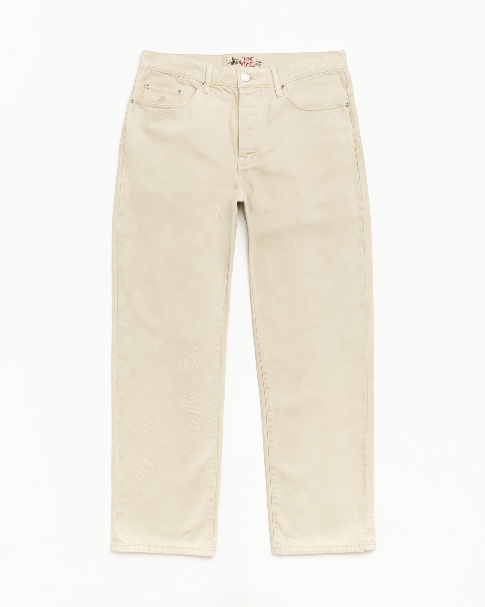 Stussy New Classic Jean Overdyed jeans Sand denim cotone