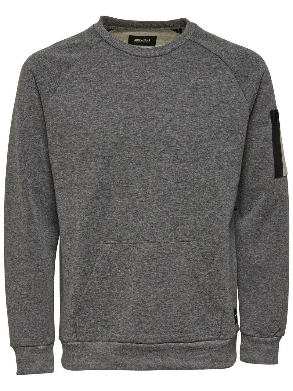 Only & Sons Onsspot Crew Neck Noos felpa grigia S cotone