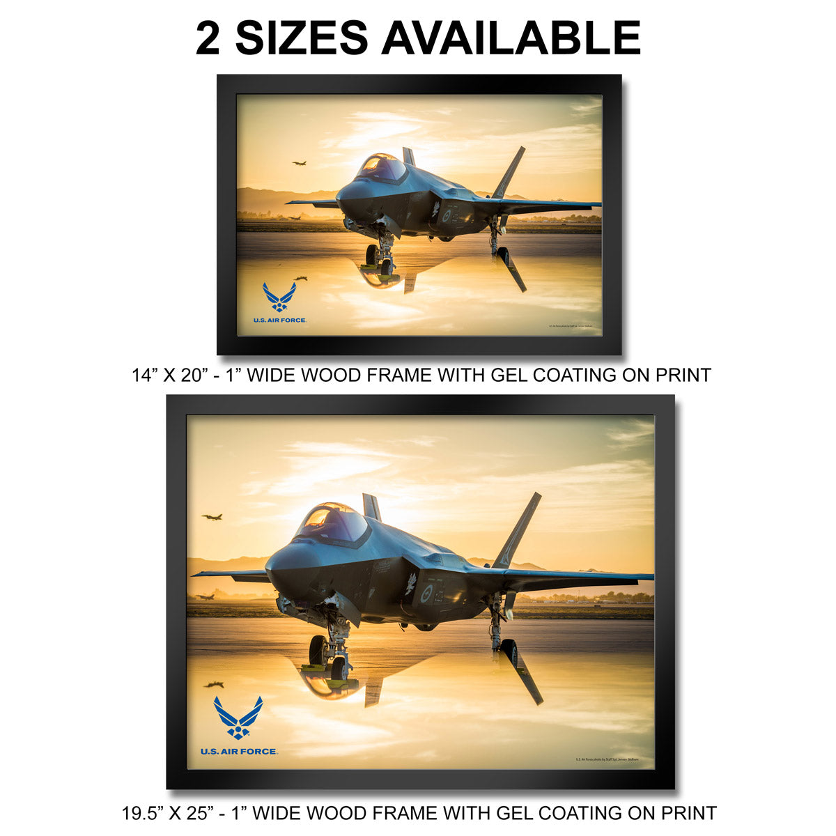 7.62 Design F-35 Stampa Incorniciata 14x20 US Air Force