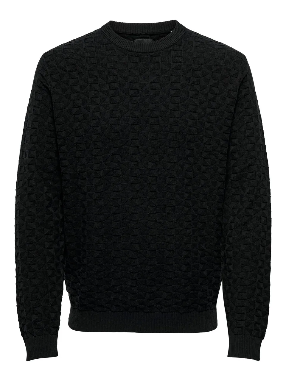 Only & Sons Onskalle Maglione Uomo Nero Girocollo