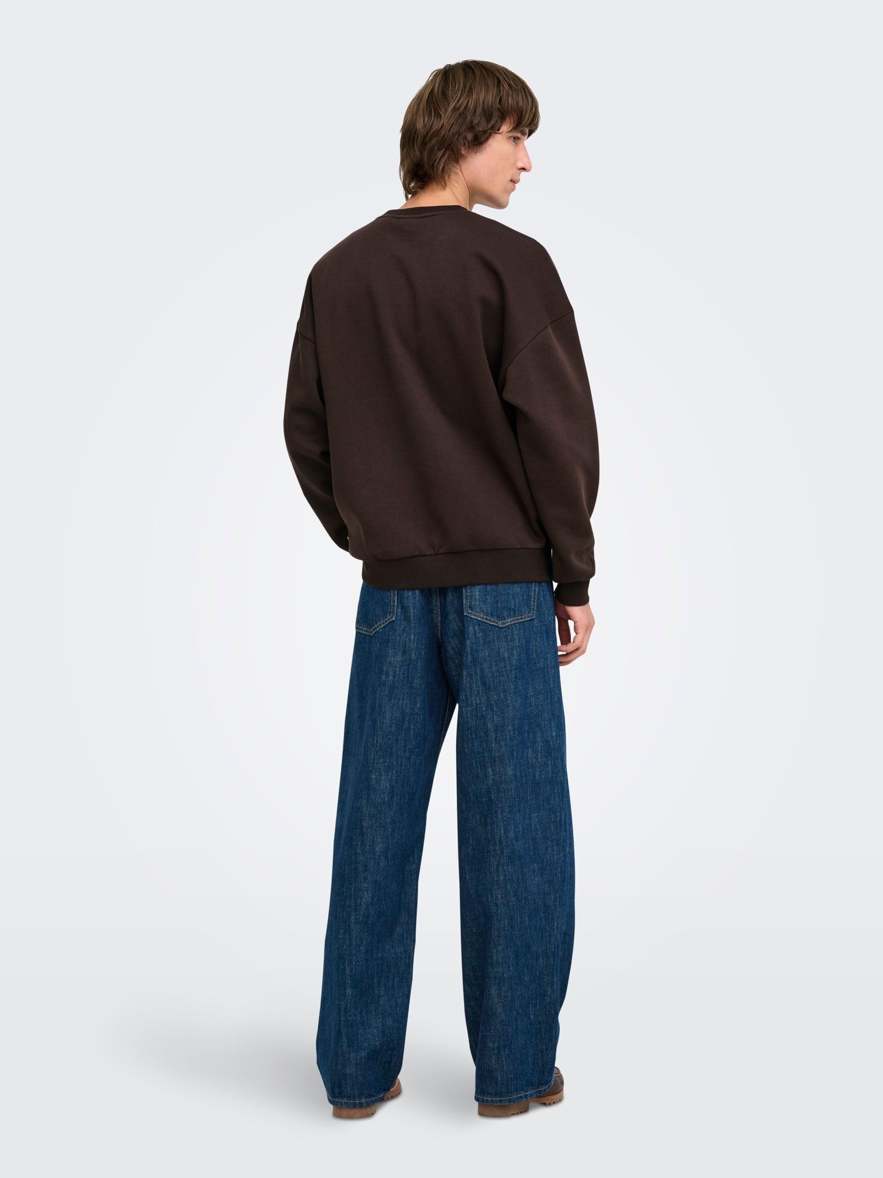 Only & Sons Onceres felpa girocollo uomo tinta unita