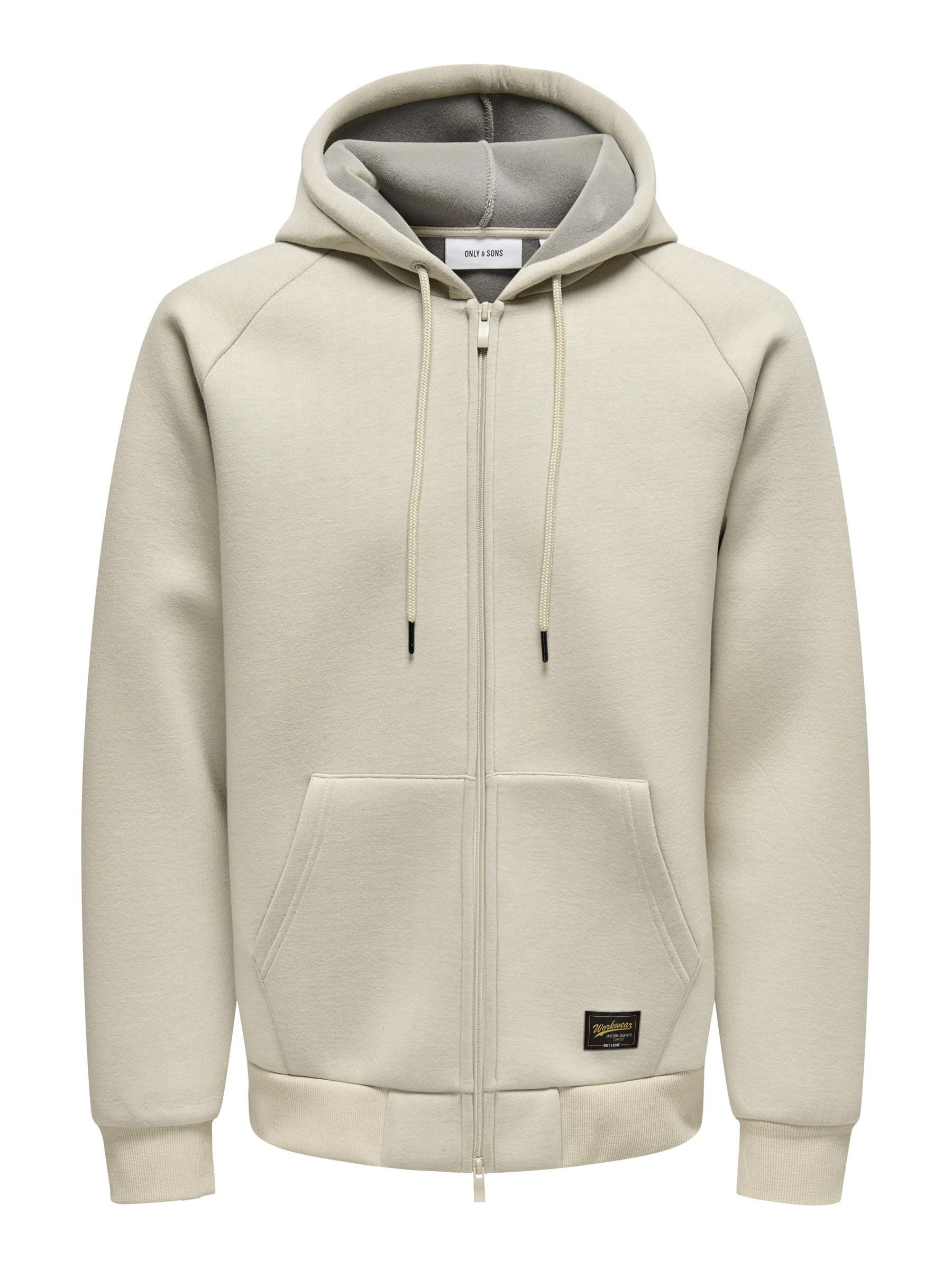 ONLY & SONS Onsbobbey Felpa Uomo con cappuccio e zip regular fit
