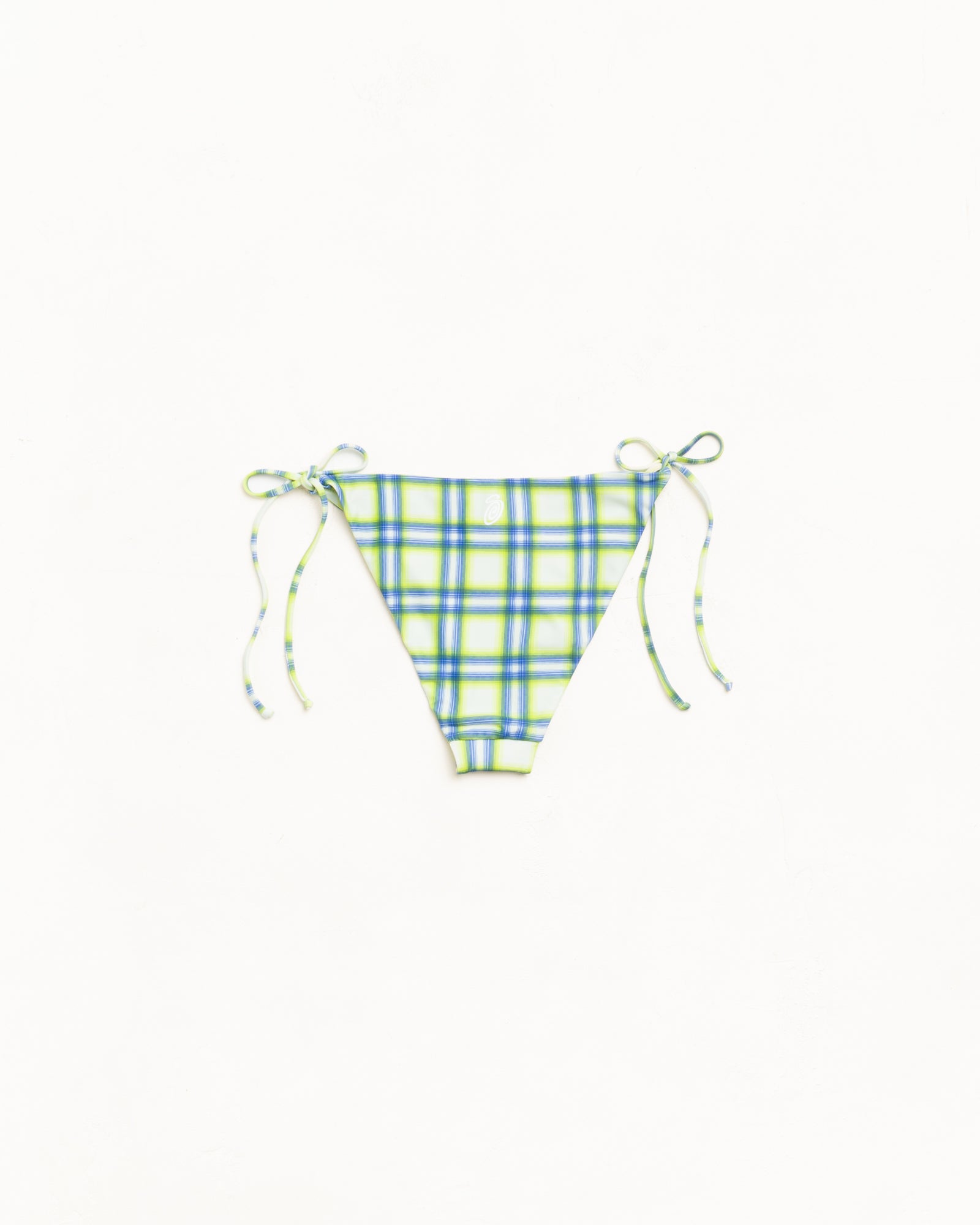 Stussy Side Tie Bikini Bottom slip verde elastan