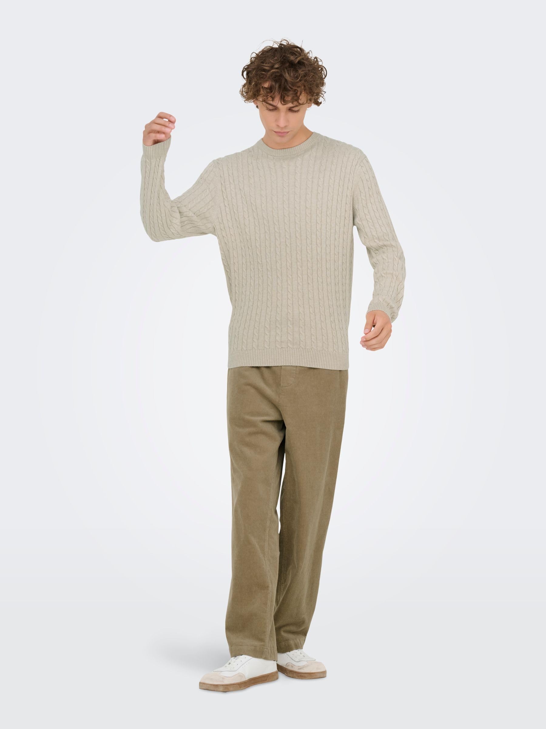 ONLY & SONS Onsloui Pullover Maglione Uomo Girocollo