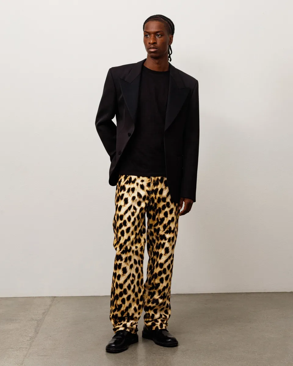 Stussy New Classic Jean jeans cheetah dritto cotone