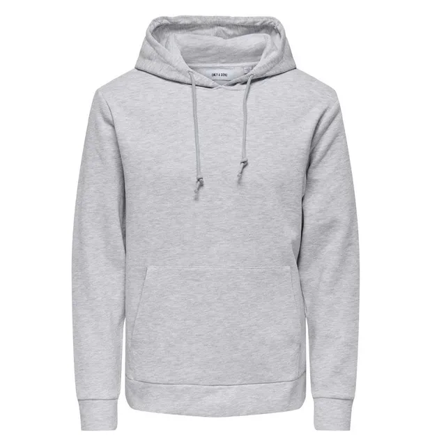 Only & Sons Nirvana felpa con cappuccio grigio melange XL cotone