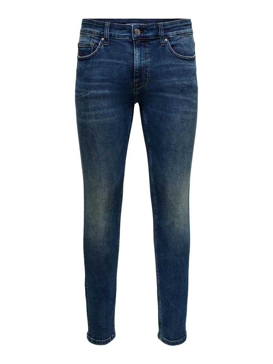 ONLY & SONS Jeans Uomo Slim Taglia 30 Blu Denim