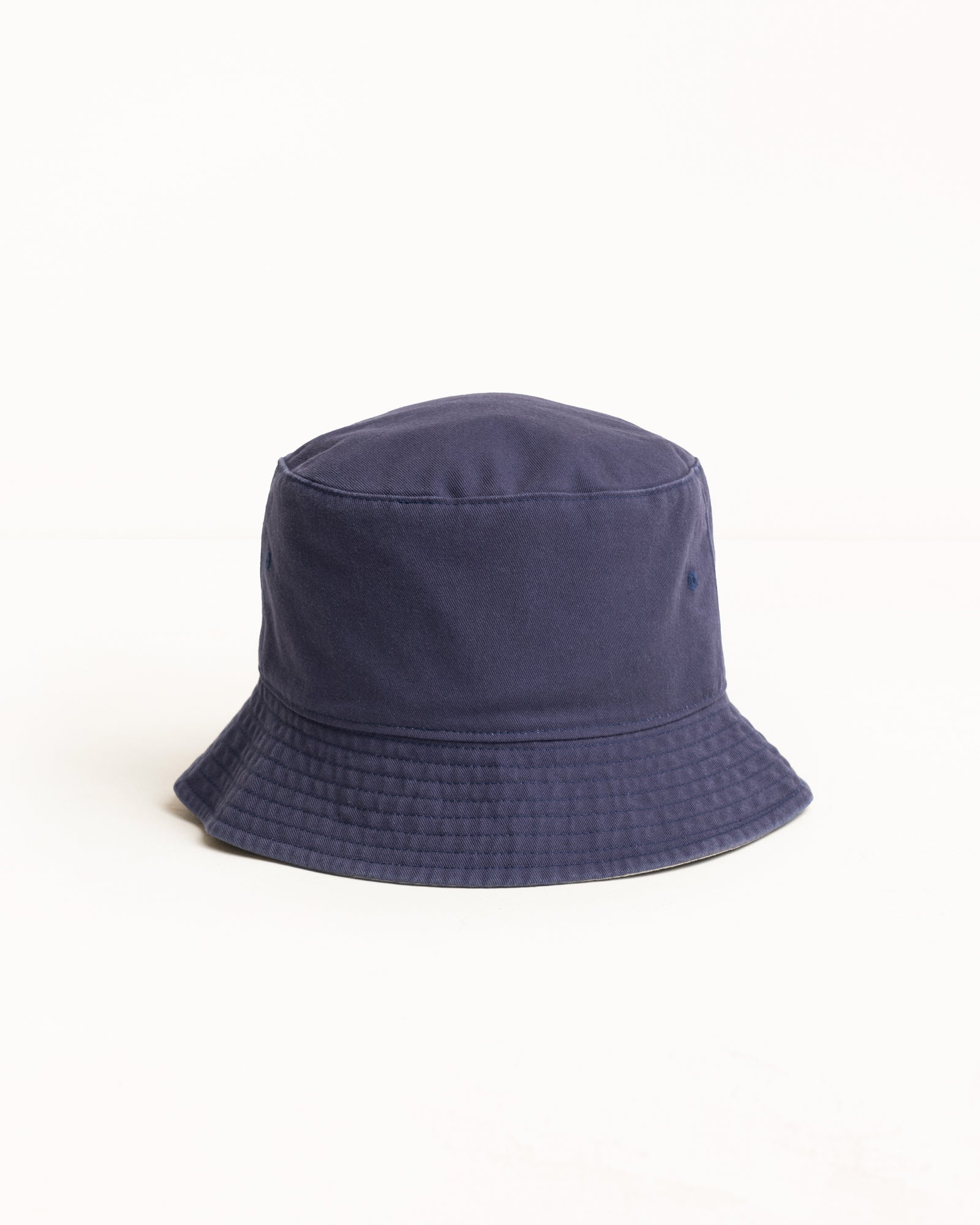 Stussy Bucket Stock cappello navy/stone cotone reversibile