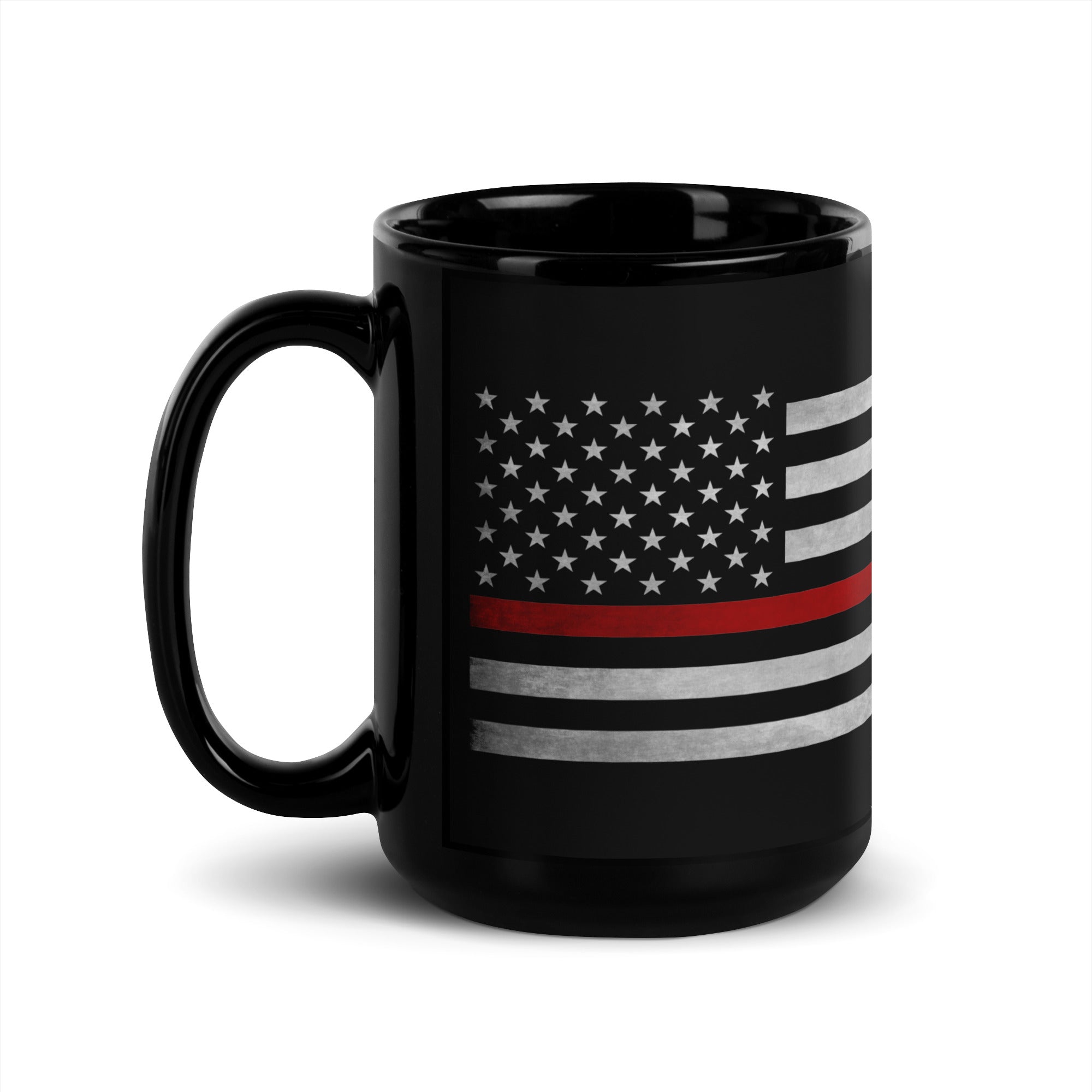 7.62 Design Firefighter Red Line Flag tazza ceramica 15oz nera