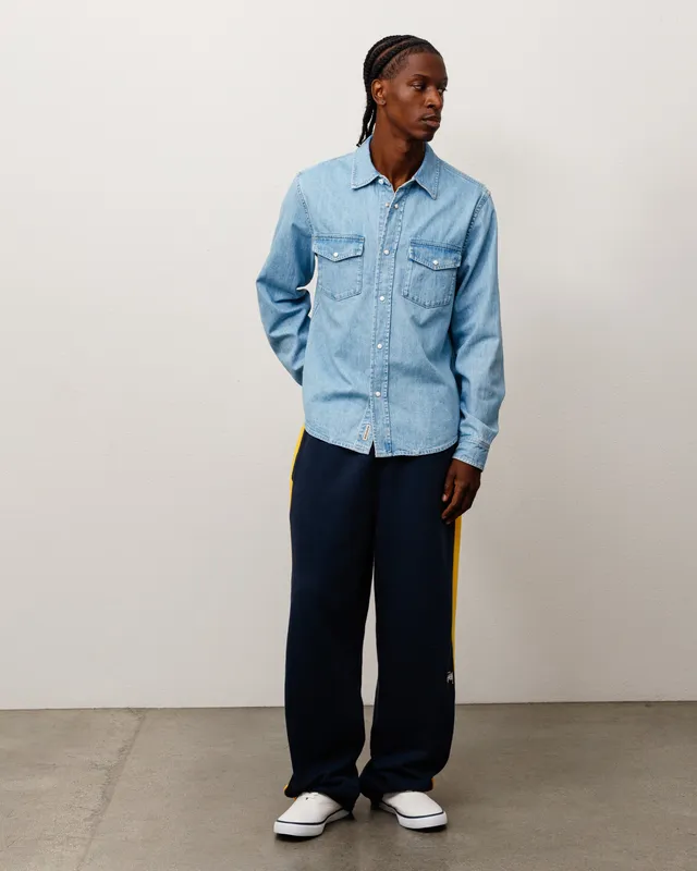 Stussy Pantaloni Sport Pile Navy 360 gsm