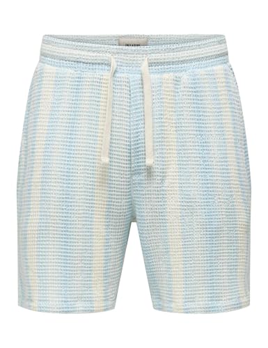 Only & Sons Onstel Savier Waffle 0326 pantaloncini uomo bianco antico