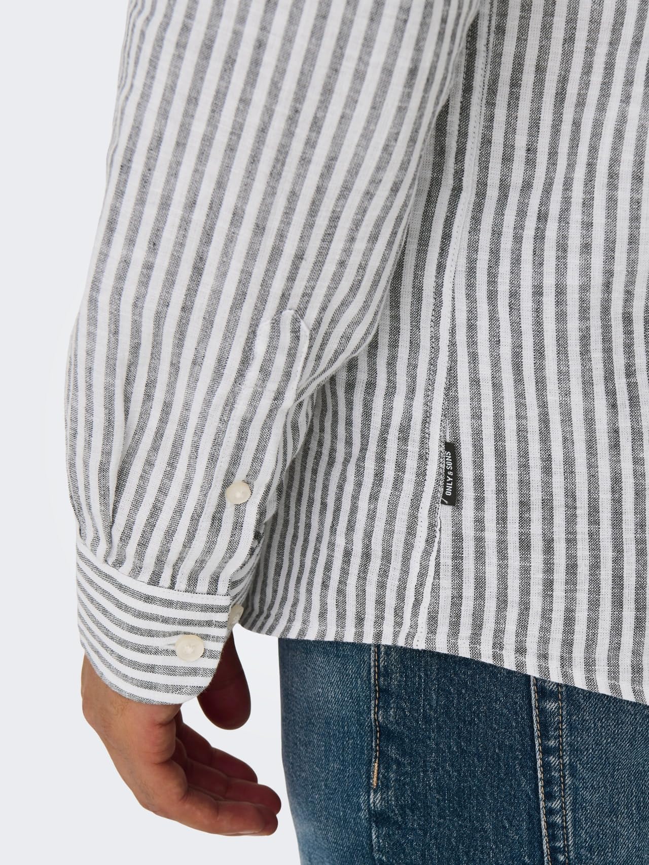 ONLY & SONS Camicia Onscaiden Stripe Linen Uomo Lino Righe