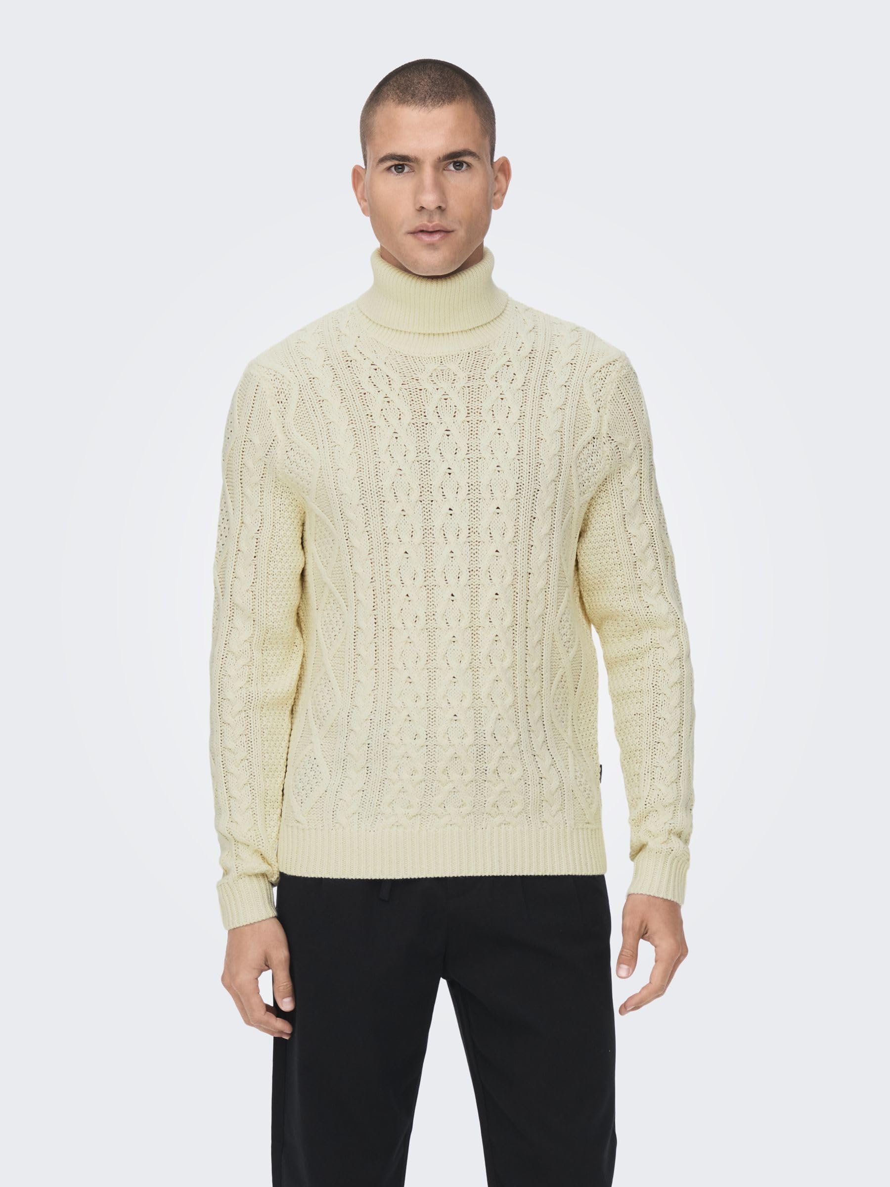 ONLY & SONS Maglieria Maglione Uomo M Bianco Antico