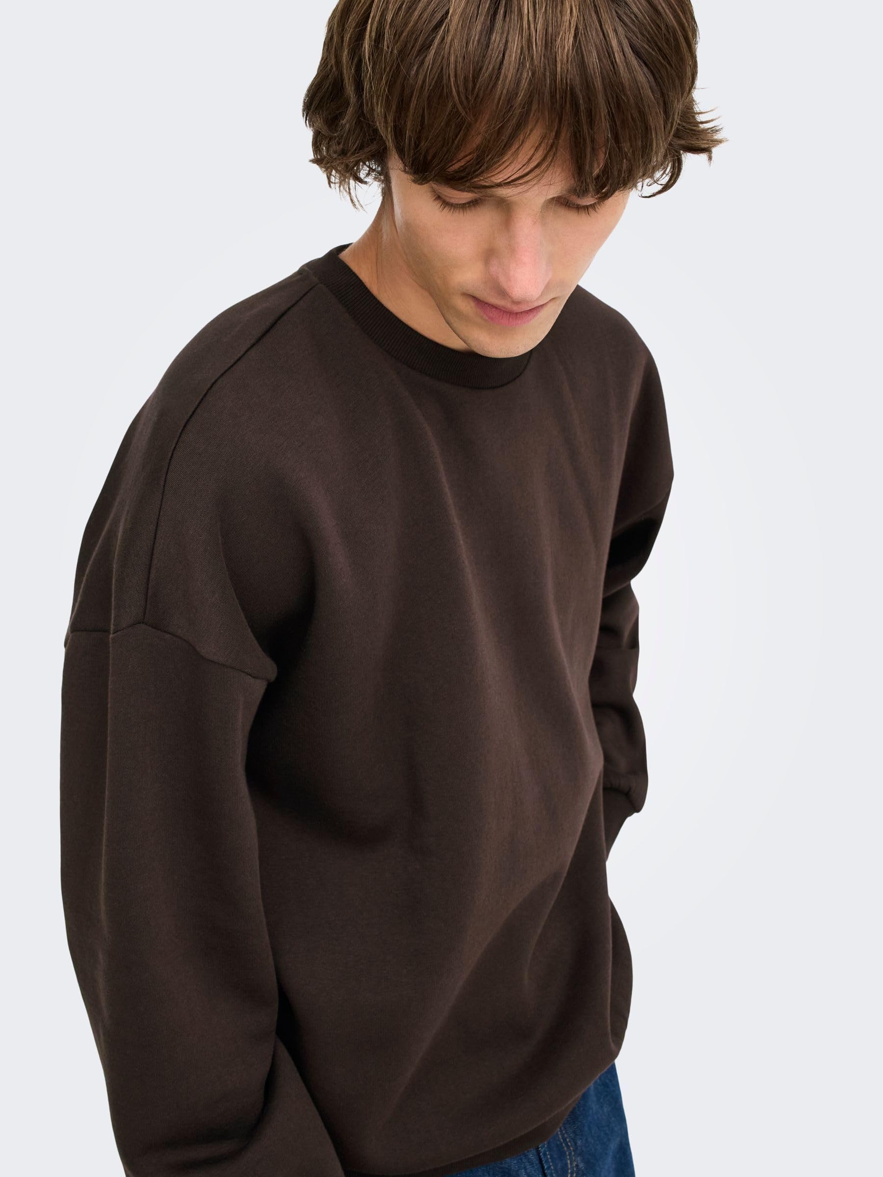Only & Sons Onceres felpa girocollo uomo tinta unita