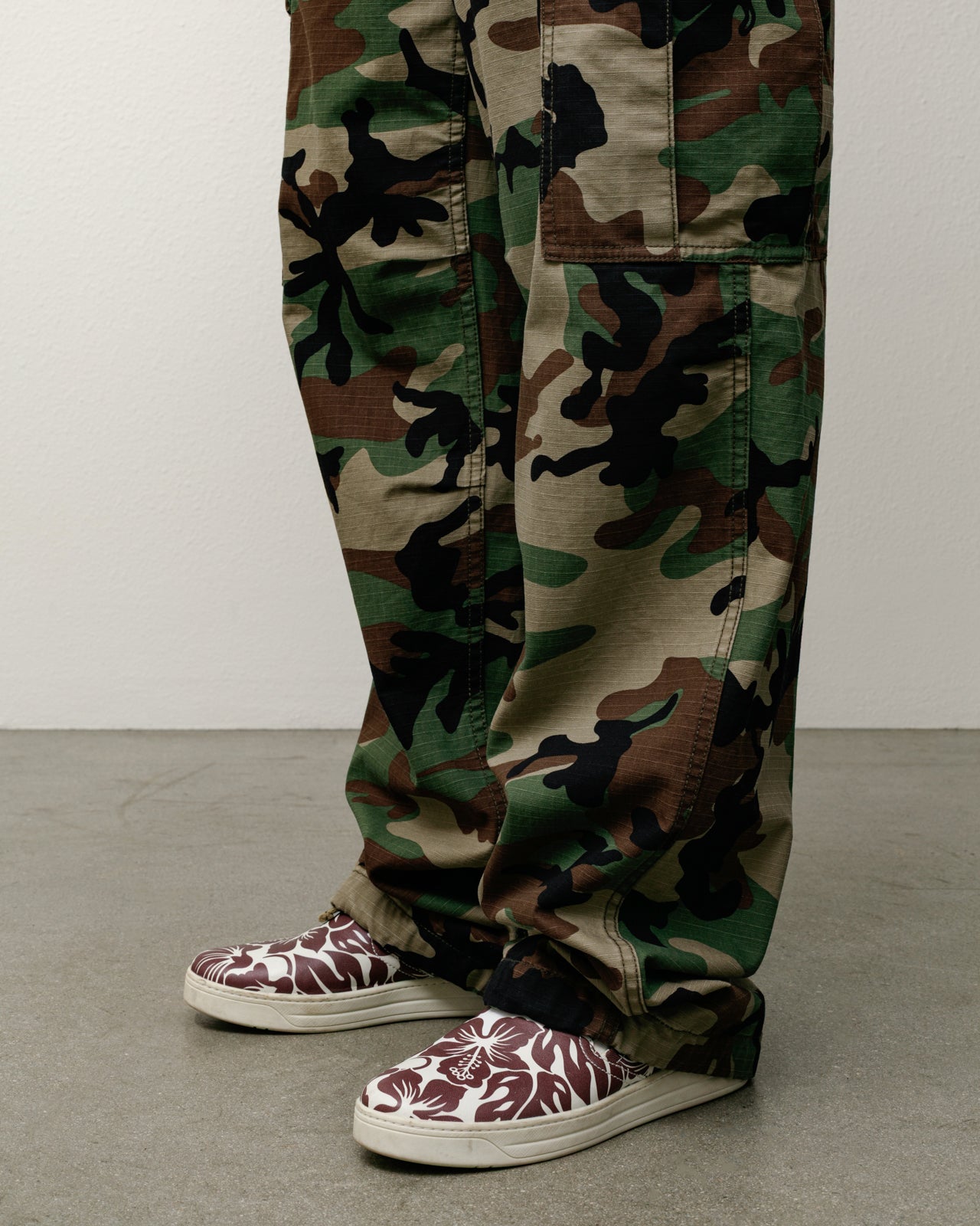 Stussy Cargo Pant pantalone Woodland Camo ripstop cotone