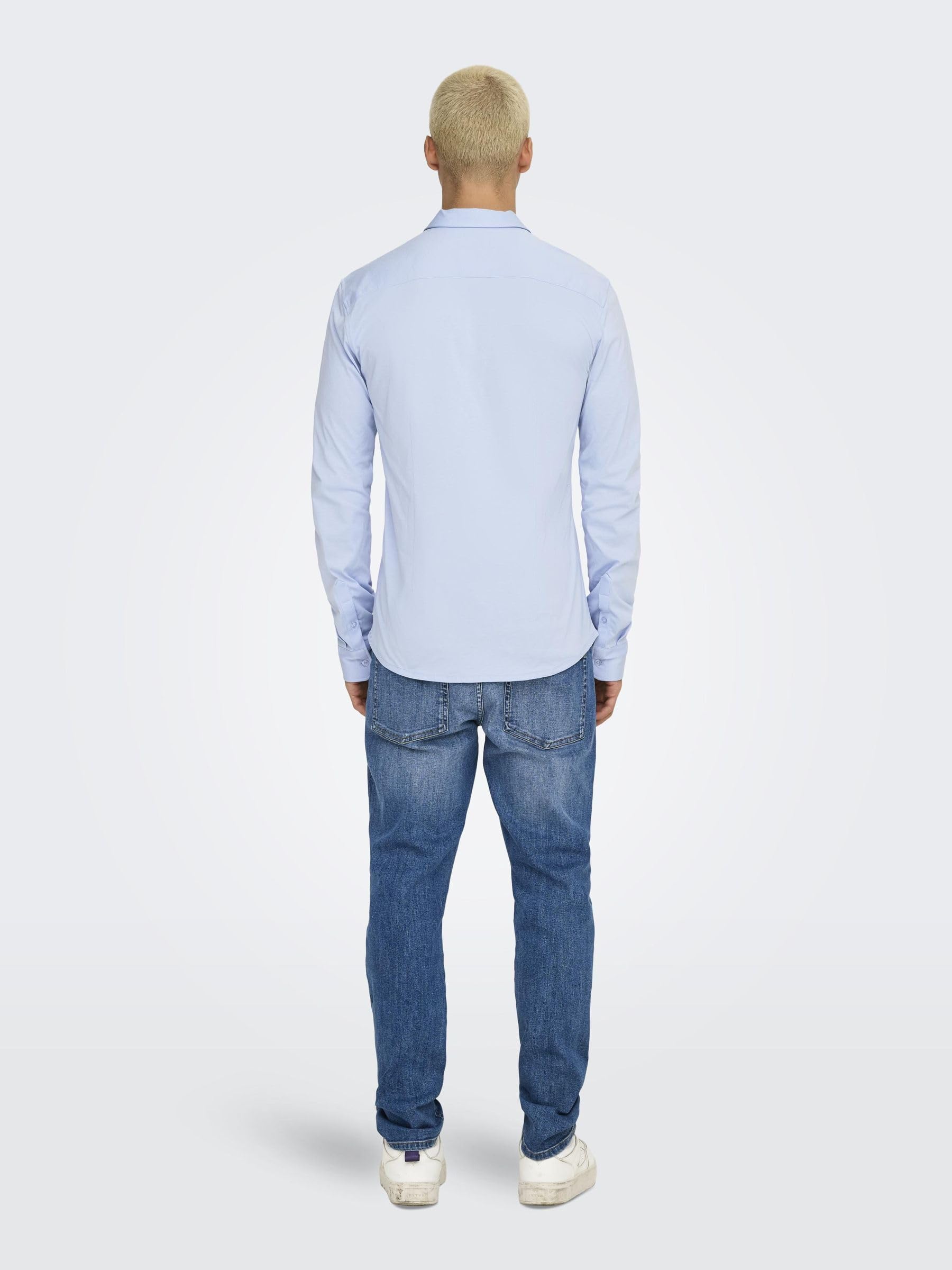 ONLY & SONS Onsrobin Camicia Uomo Maniche Lunghe Bianco