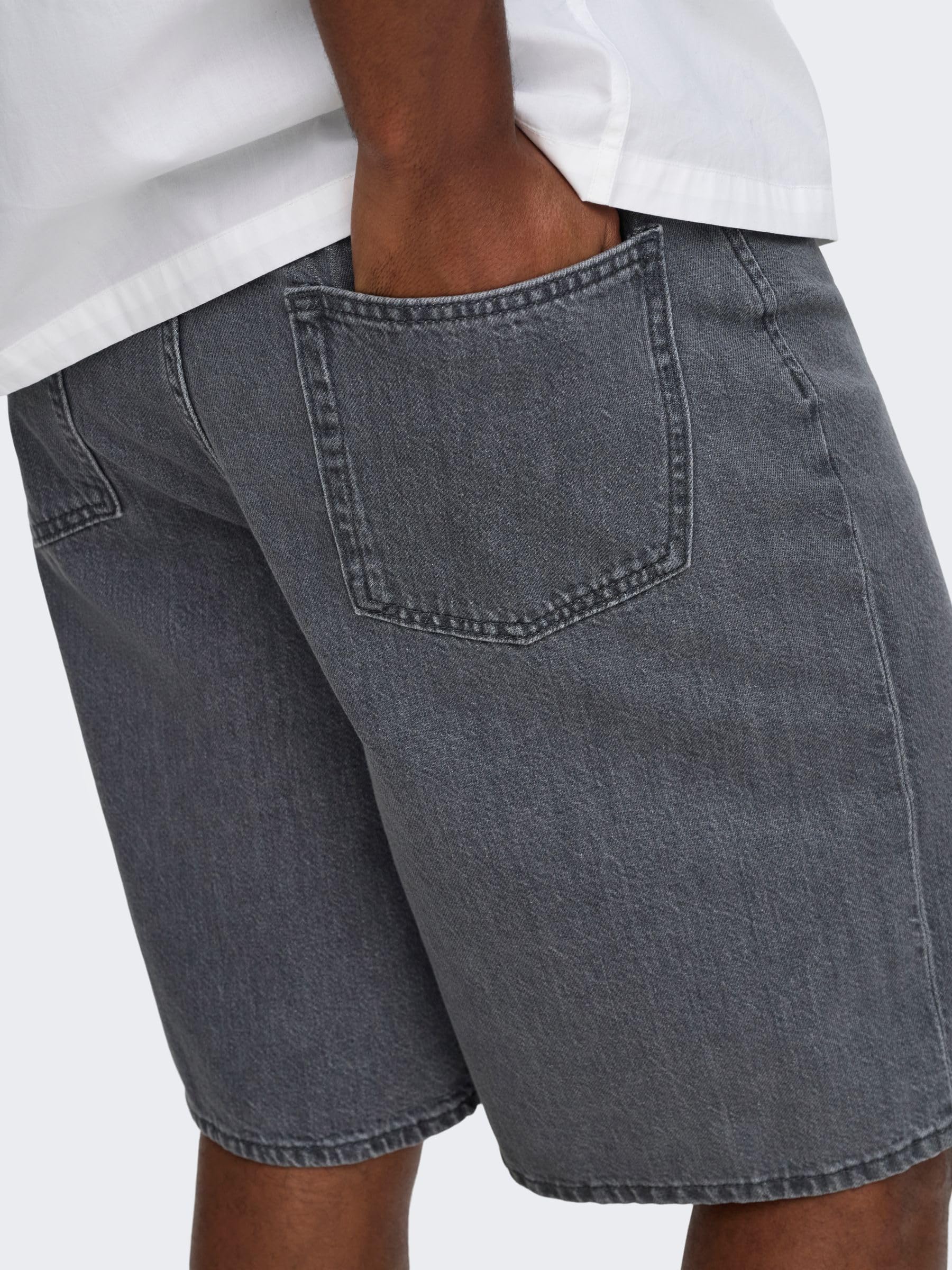 ONLY & SONS Onsremi Shorts Uomo XL Denim Blu Wide