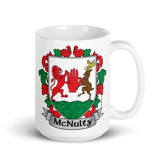 7.62 Design McNulty Irish Crest Mug ceramica 15oz stemma