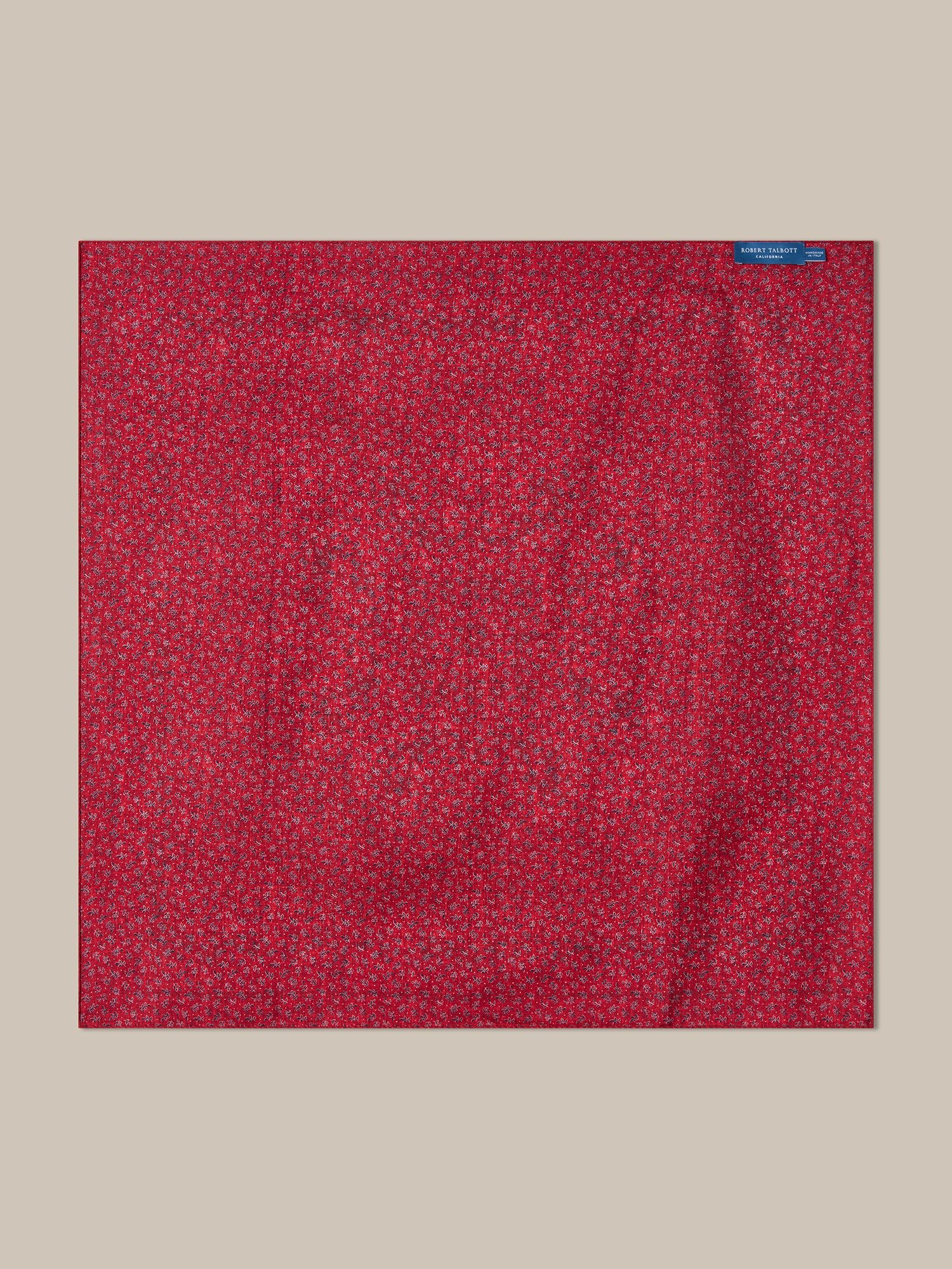 Robert Talbott Harmon Foulard Seta Rossa Reversibile Paisley