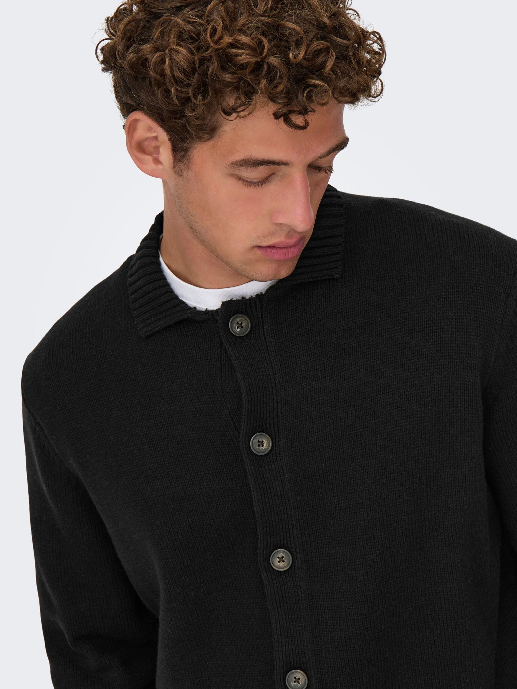 Only & Sons Onsjacob Cardigan Uomo Blu Notte Bottoni