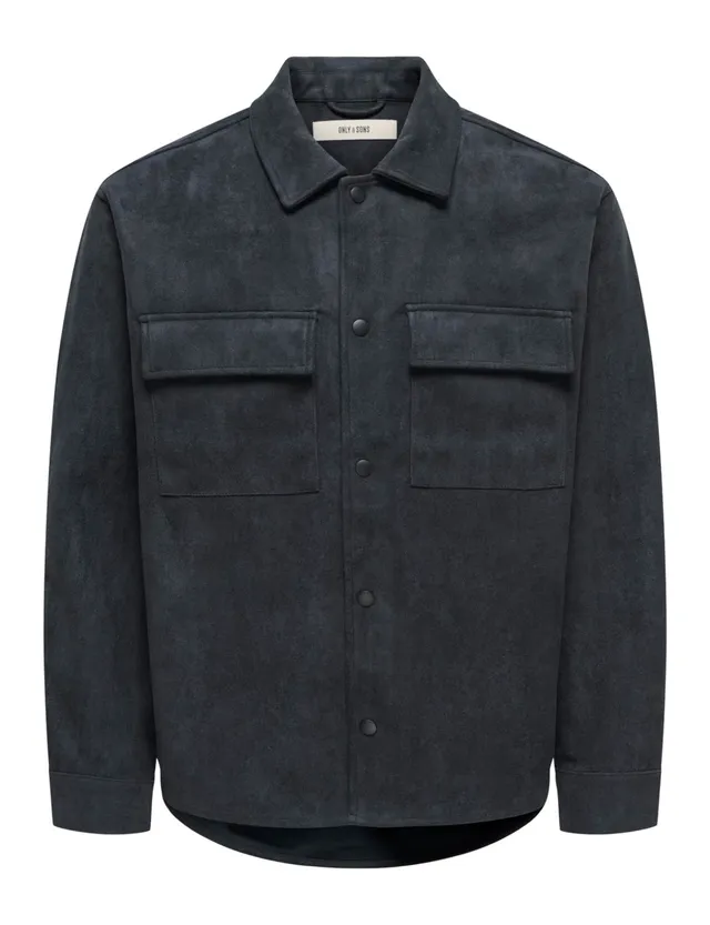 Only & Sons Onsravi Shacket uomo XL scamosciato