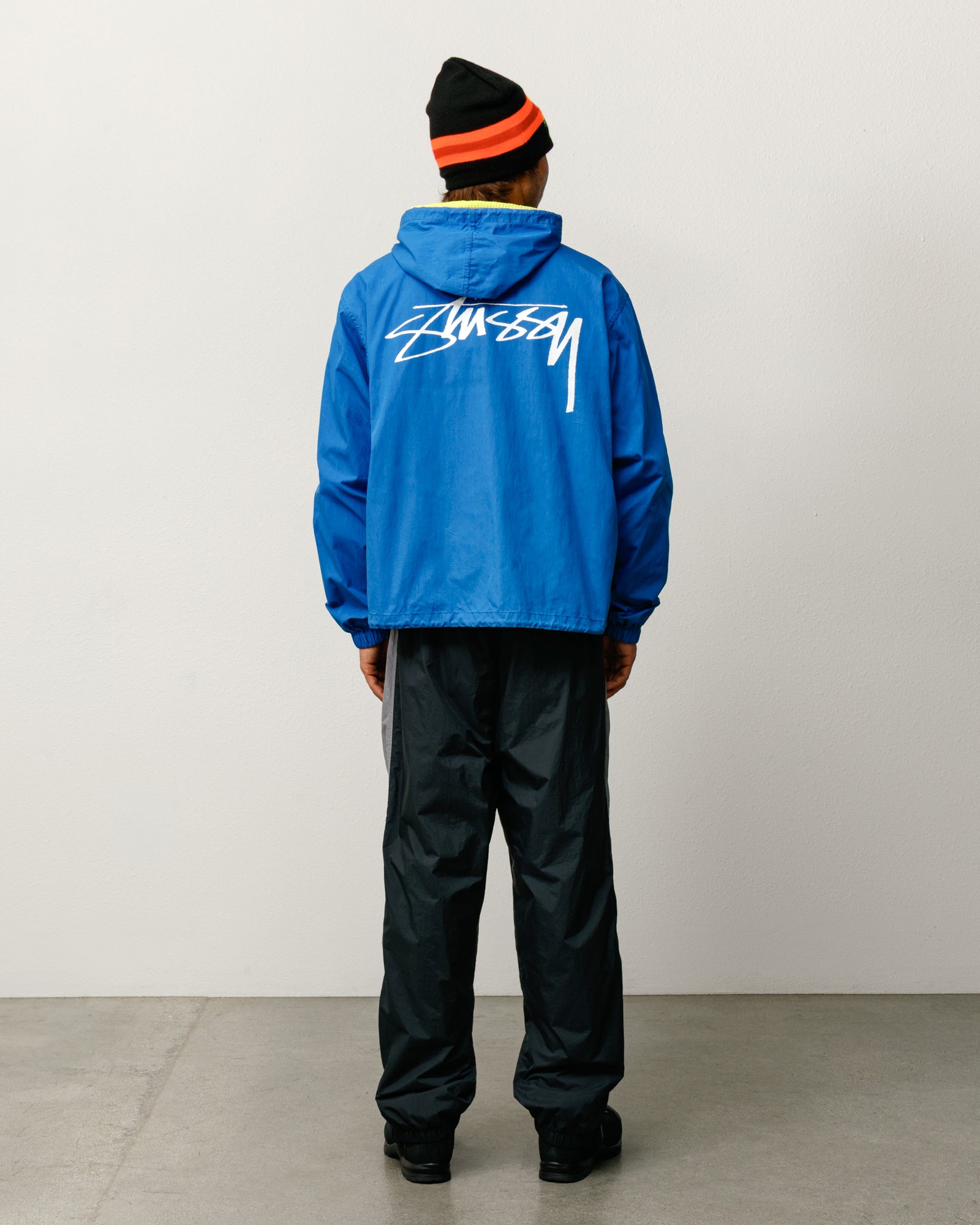 Stussy Side Stripe Track Pant tuta nera nylon relaxed