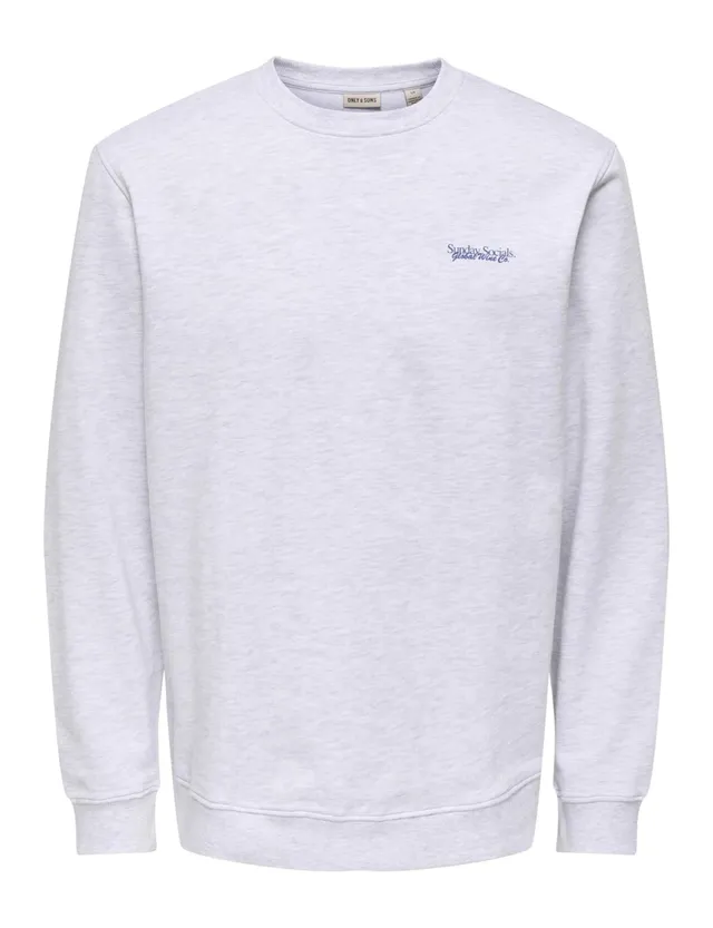 ONLY & SONS Onsalta Social Felpa Uomo Girocollo Tinta Unita