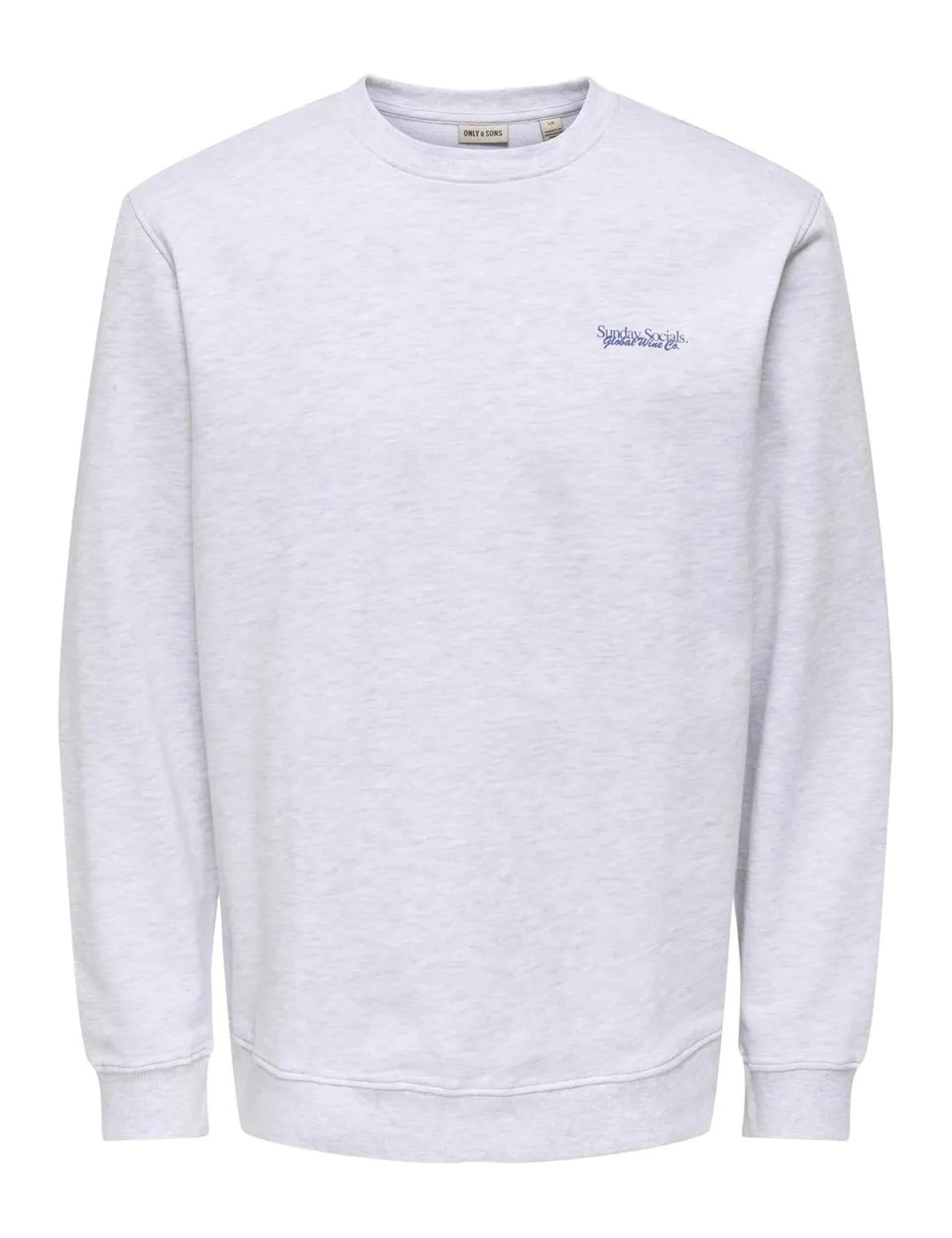 ONLY & SONS Onsalta Social Felpa Uomo Girocollo Tinta Unita