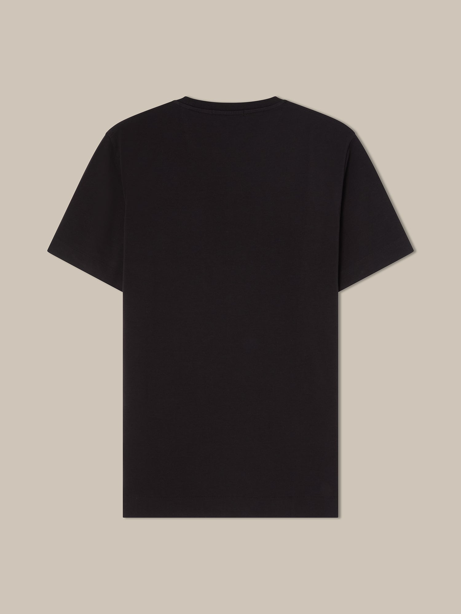 Robert Talbott Dean T-Shirt Nera Cotone Stretch Jersey