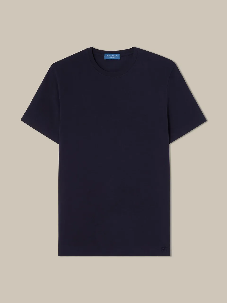 Robert Talbott Dean t-shirt navy cotone stretch